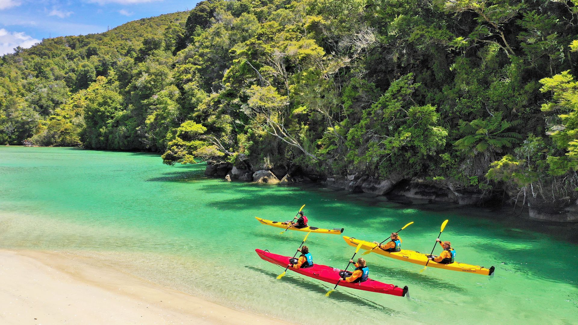 abel-tasman-group-kayaking